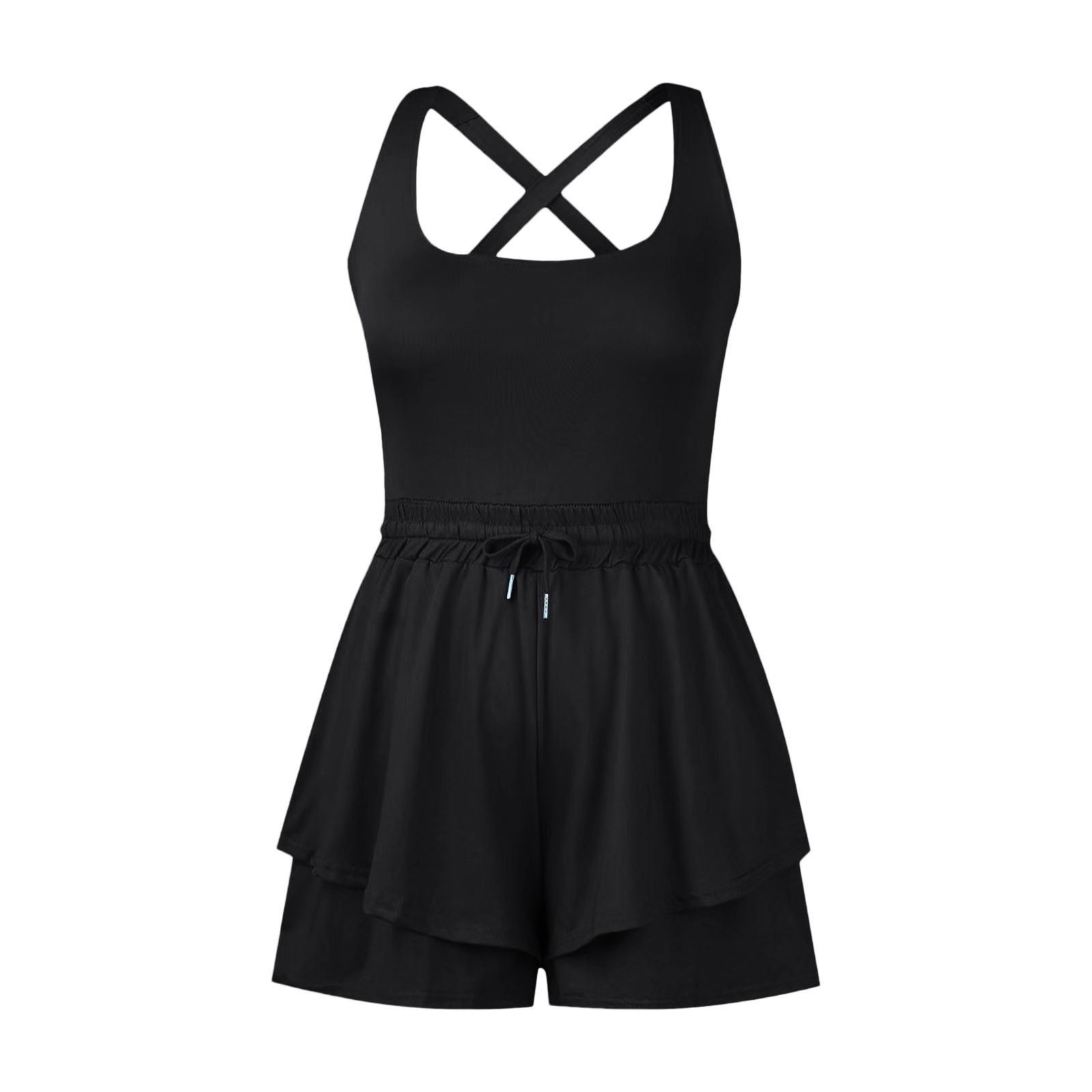thumbnail image 4 of Ropa deportiva sexy de yoga y tenis para mujer con espalda abierta: tejido transpirable de verano, ajuste elástico para ropa deportiva., 4 of 4
